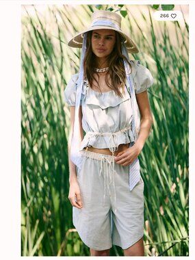 NWT Free People Lilibeth Short SET